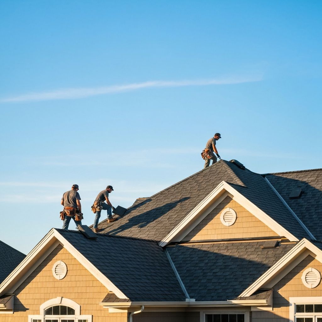 Professional roofing work